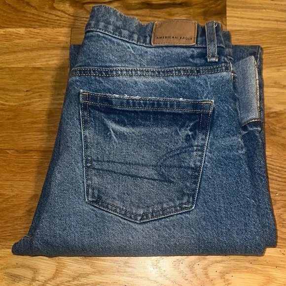American Eagle Women’s Stovepipe Wide Leg Jeans sz 0 - Picture 3 of 15